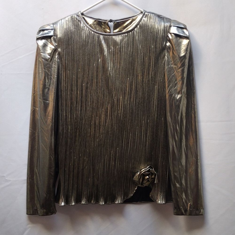 Vintage Boston Maid gold lame top